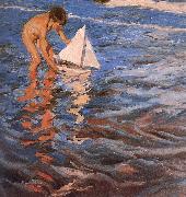 Joaquin Sorolla Small boat oil painting on canvas